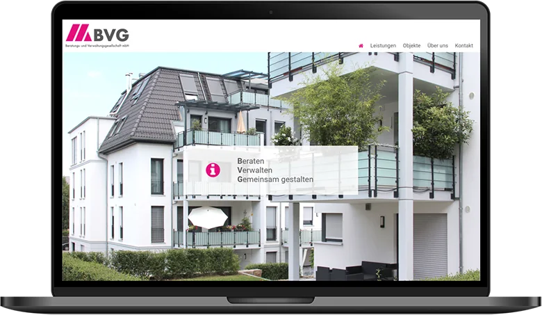 Website BVG auf dem Laptop